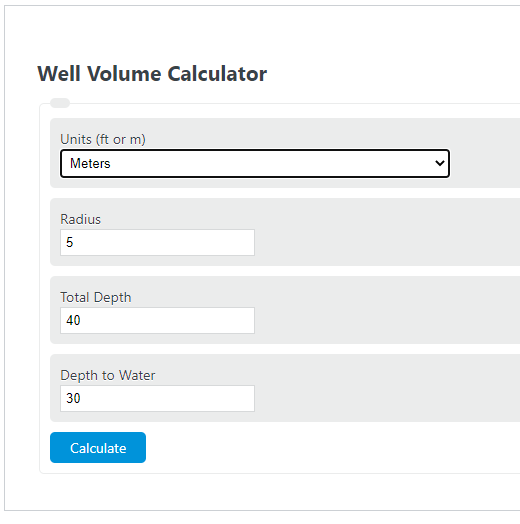 Well Volume Calculator Calculator Academy