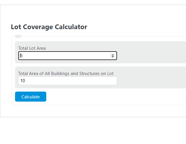 Lot Coverage Calculator Calculator Academy