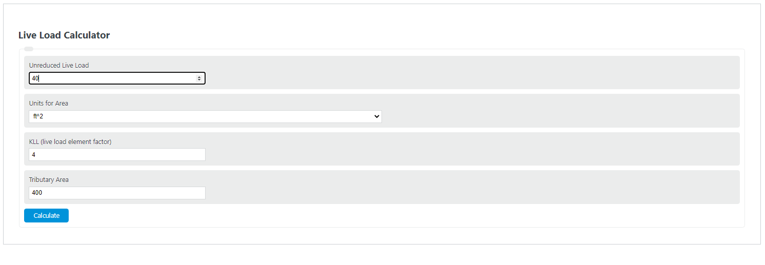 Live Load Calculator Calculator Academy