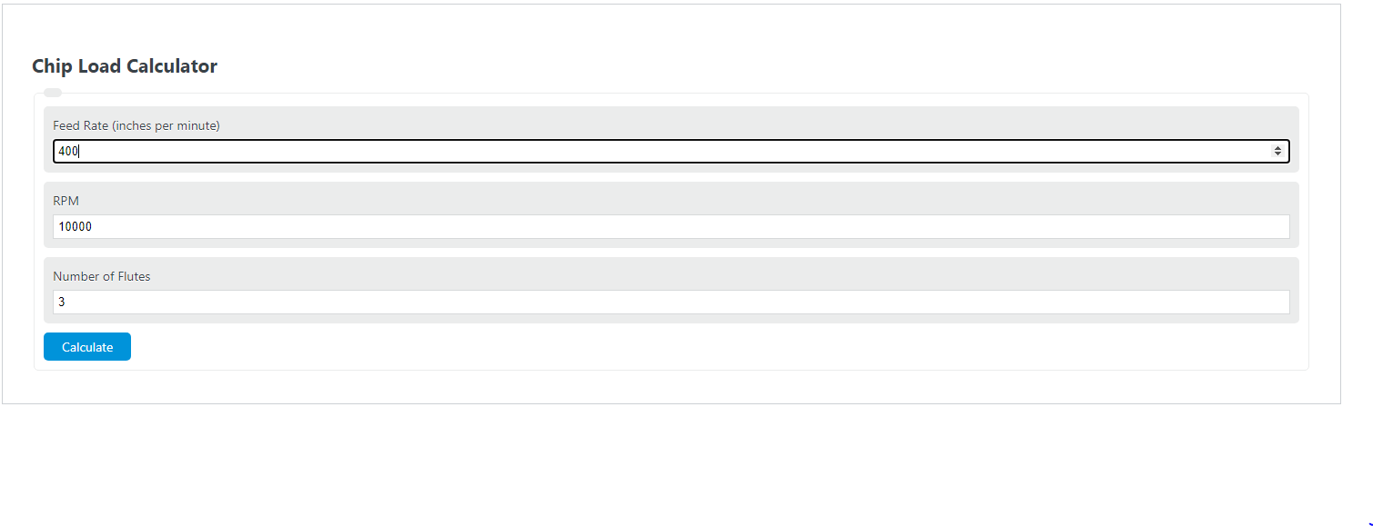 Chip Load Calculator Calculator Academy