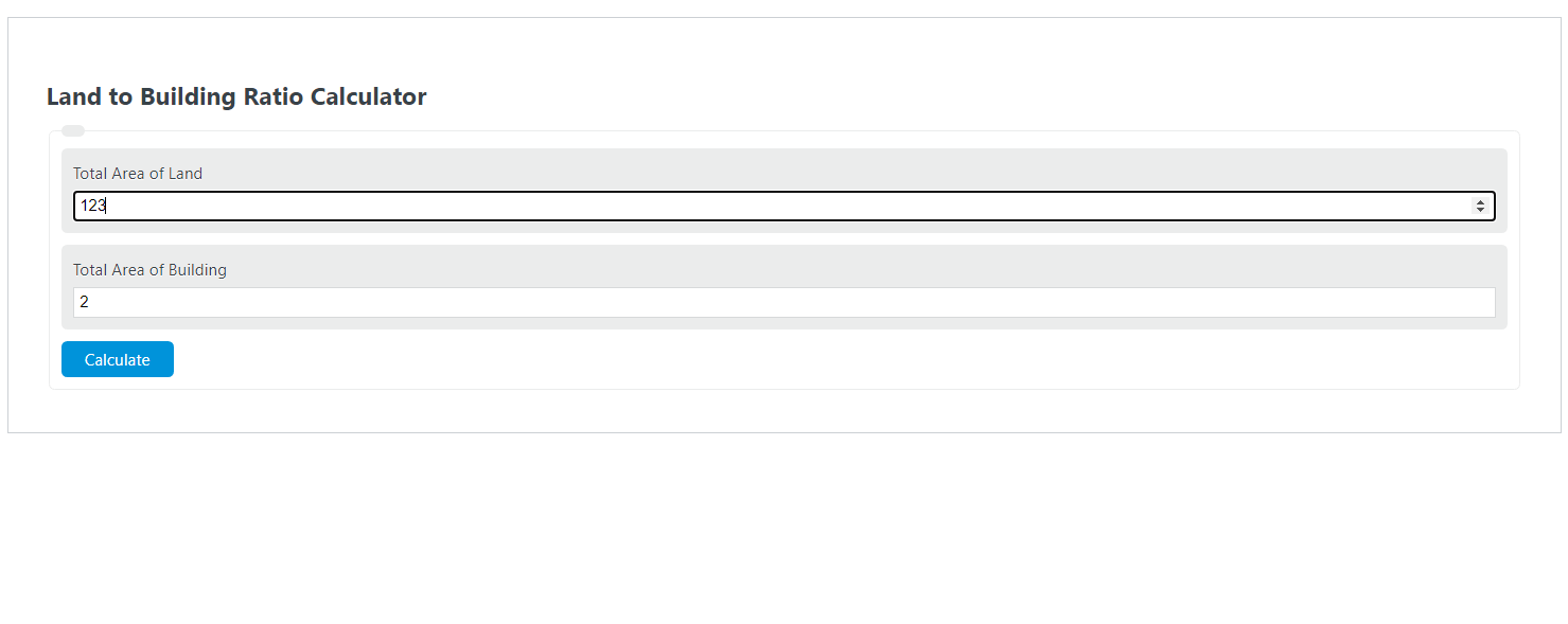 Land to Building Ratio Calculator Calculator Academy