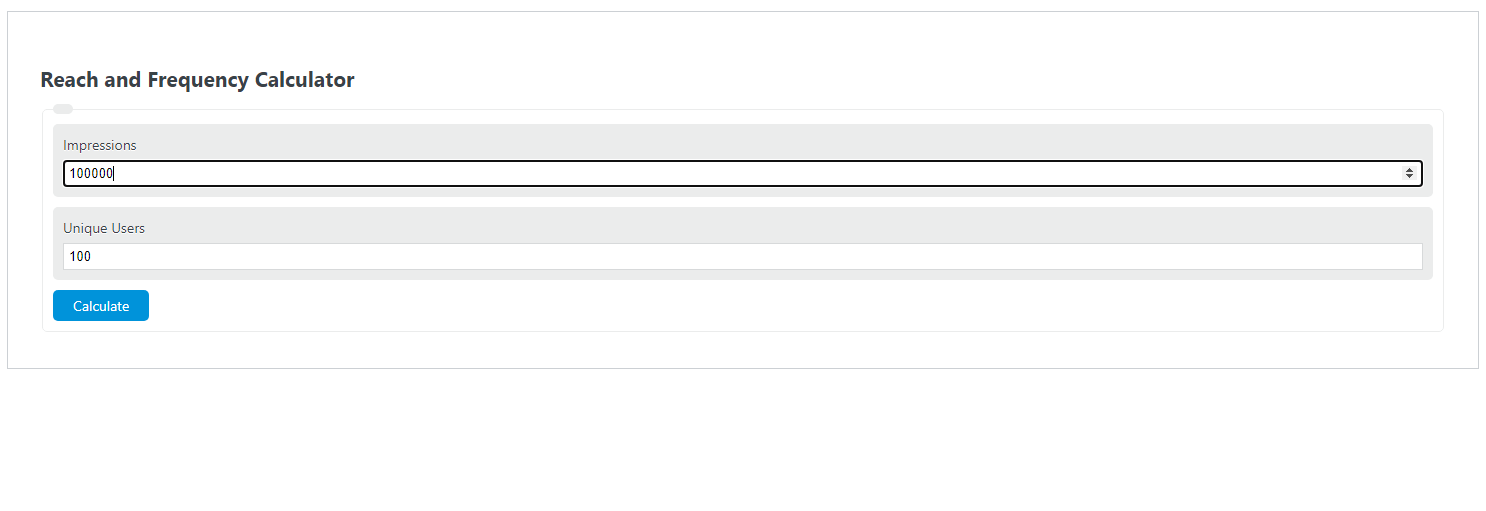 Reach And Frequency Calculator Calculator Academy