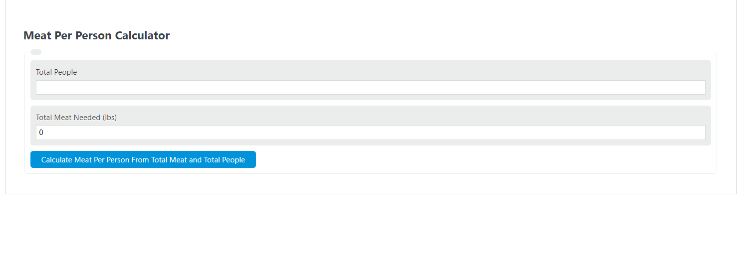 Meat Per Person Calculator Calculator Academy
