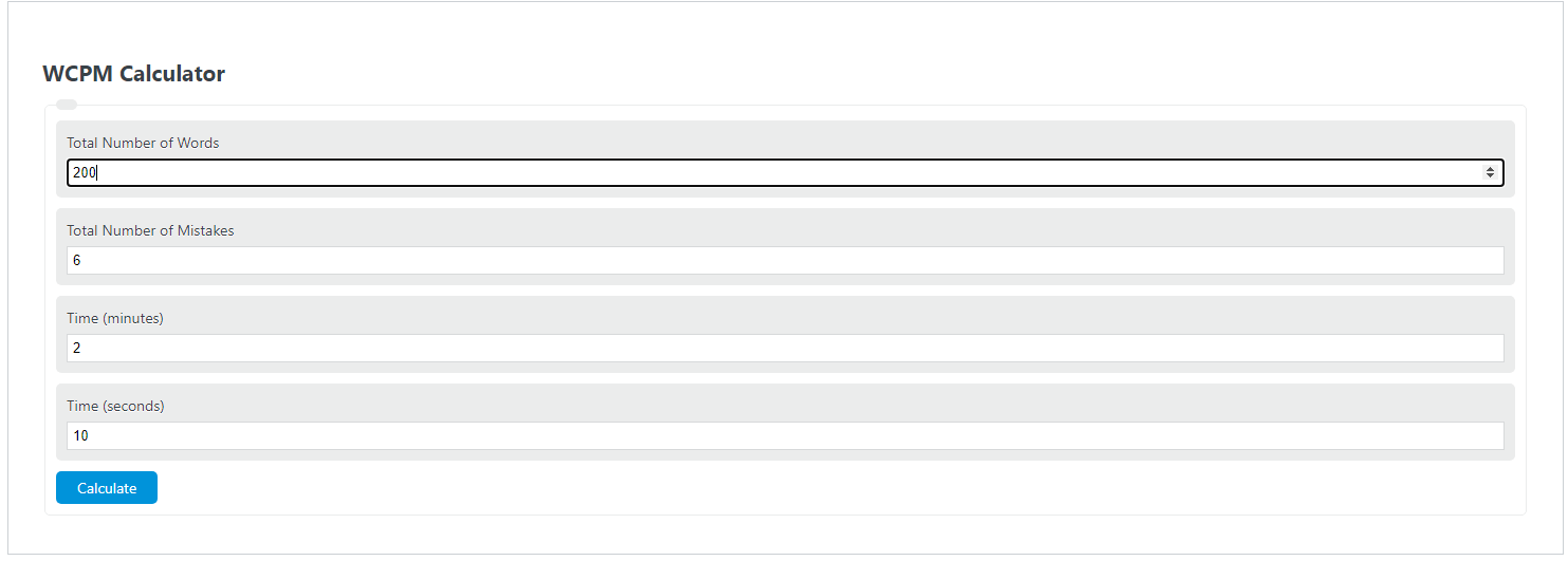 WCPM Calculator Calculator Academy