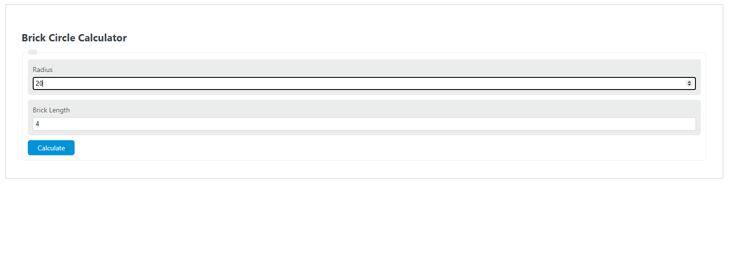 Brick Circle Calculator Calculator Academy