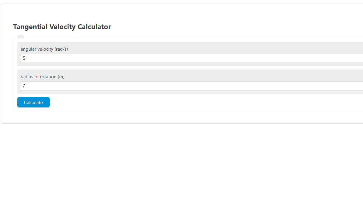 Tangential Velocity Calculator Calculator Academy