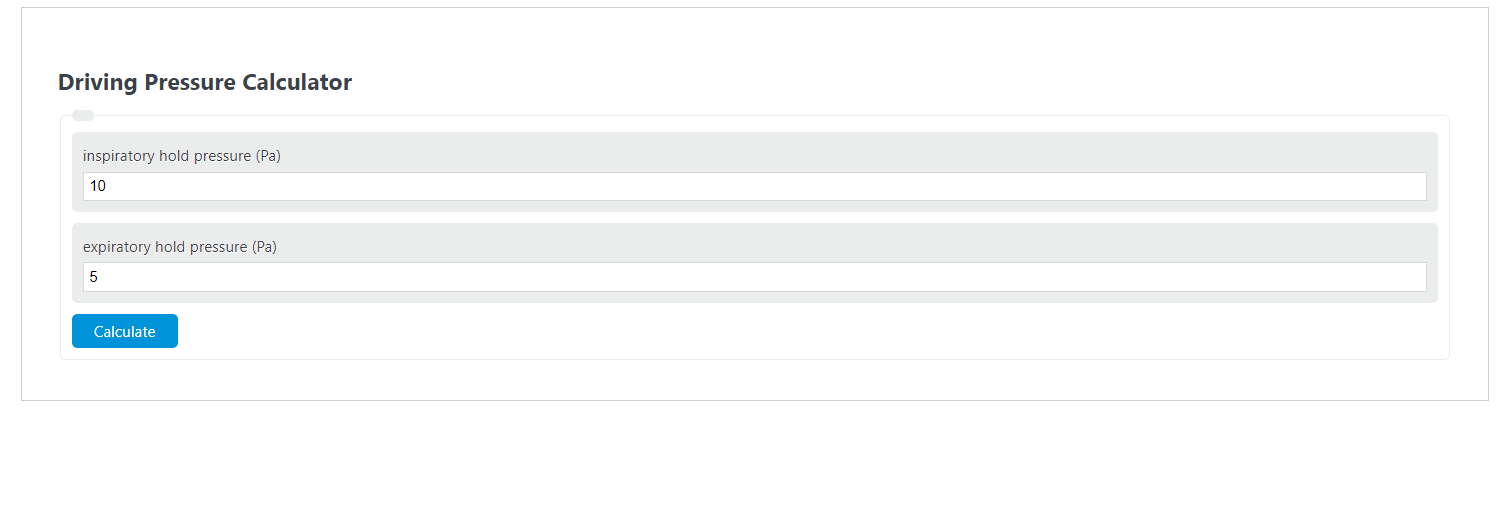 Driving Pressure Calculator Calculator Academy