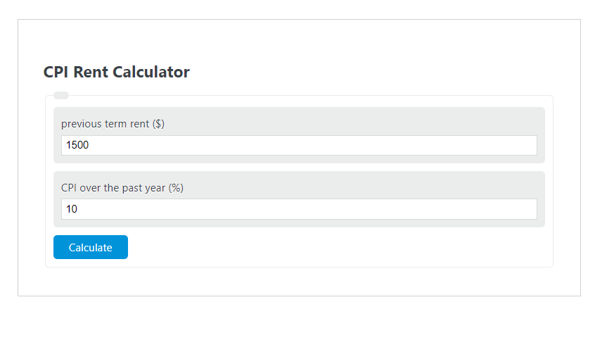 CPI Rent Calculator Calculator Academy