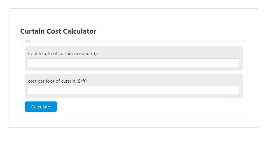 Curtain Cost Calculator Calculator Academy