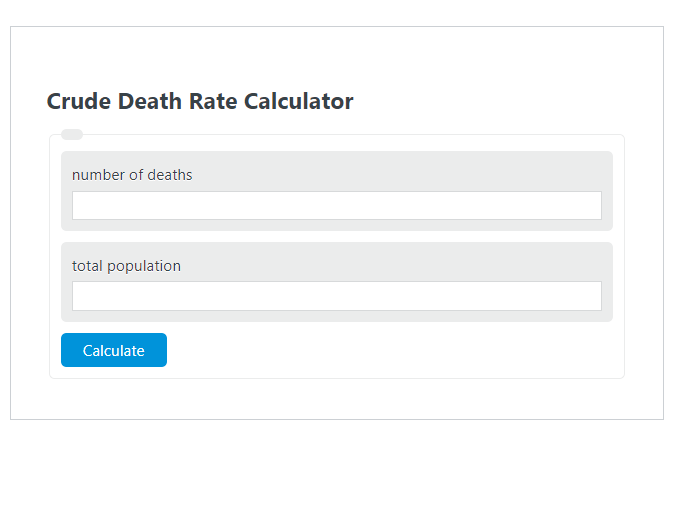 Crude Death Rate Calculator Calculator Academy