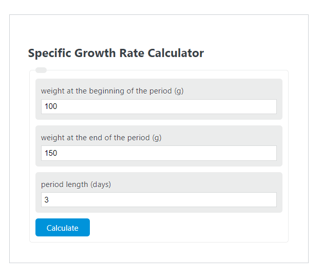 Specific Growth Rate Calculator Calculator Academy