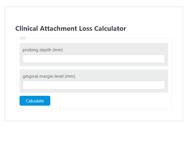 Clinical Attachment Loss Calculator Calculator Academy