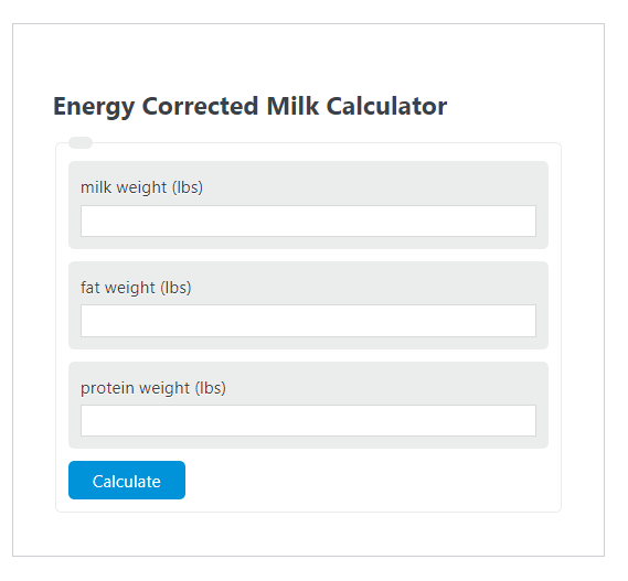 Energy Corrected Milk (ECM) Calculator Calculator Academy