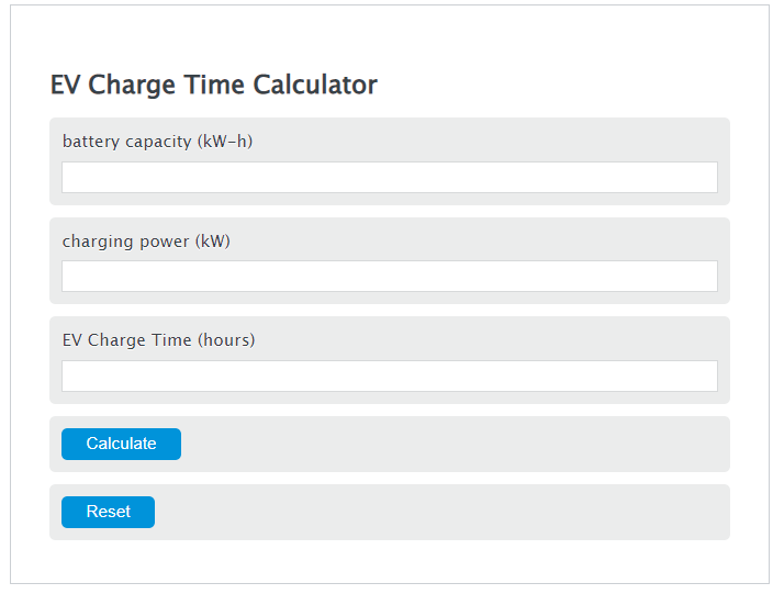 EV Charge Time Calculator Calculator Academy