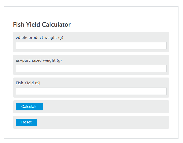 Fish Yield Calculator Calculator Academy