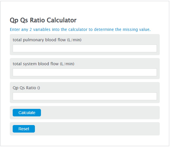 Qp Qs Ratio Calculator Calculator Academy