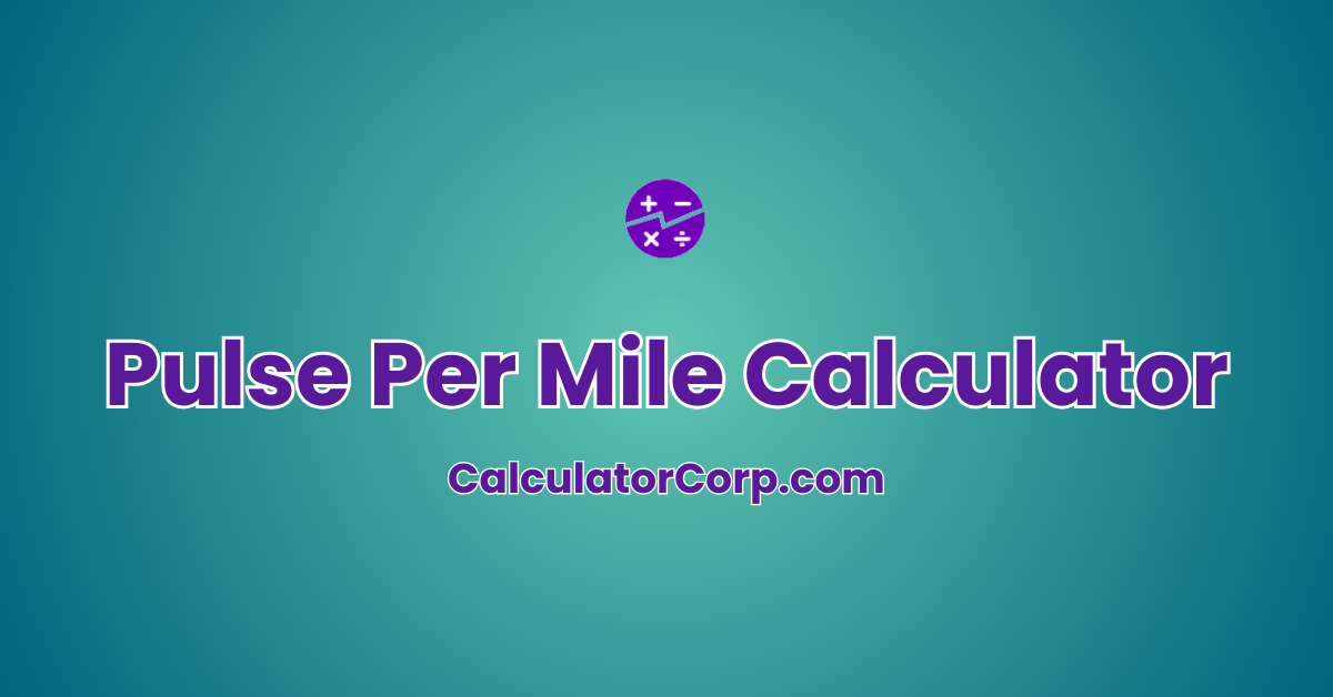 Pulse Per Mile Calculator