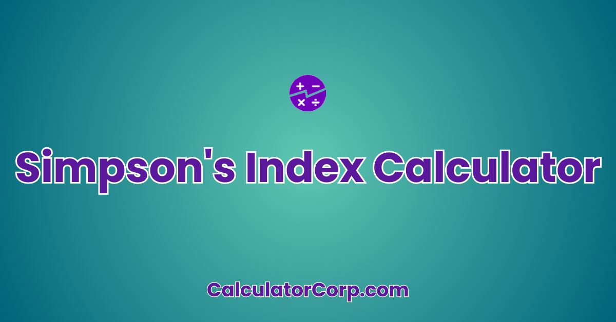 Simpson's Index Calculator