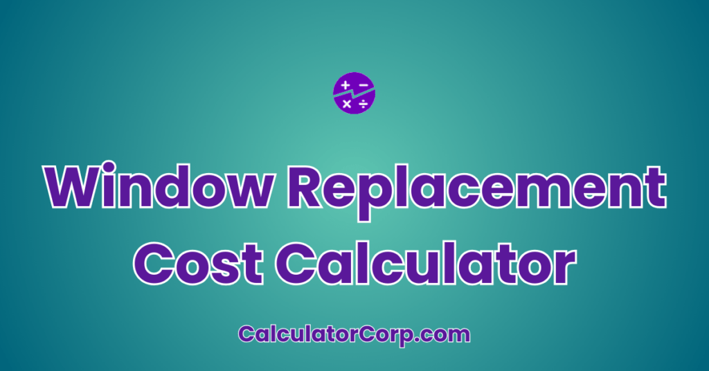 Window Replacement Cost Calculator