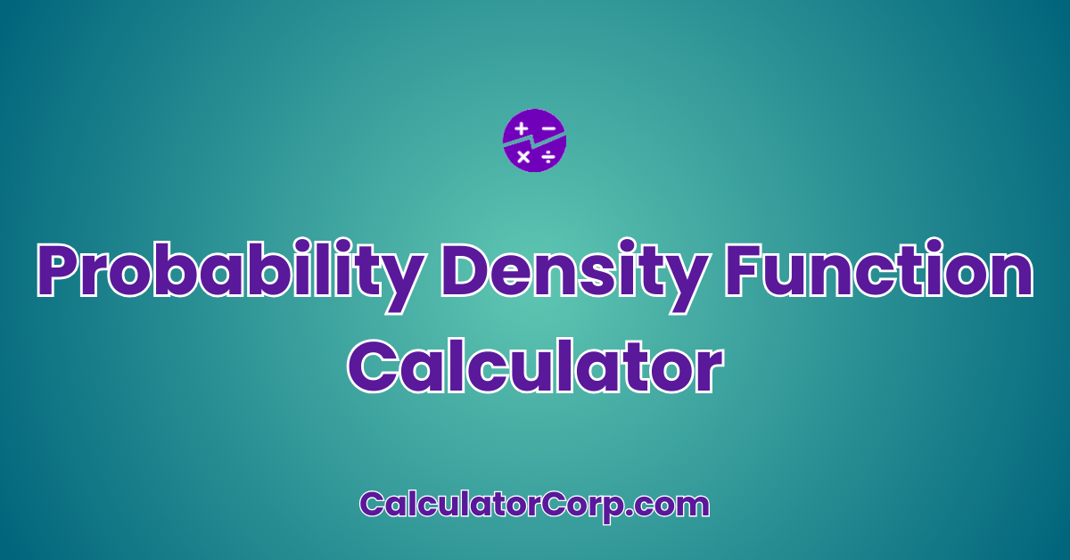 Probability Density Function Calculator