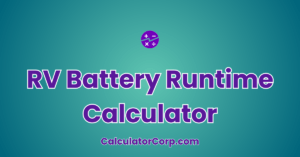 RV Battery Runtime Calculator