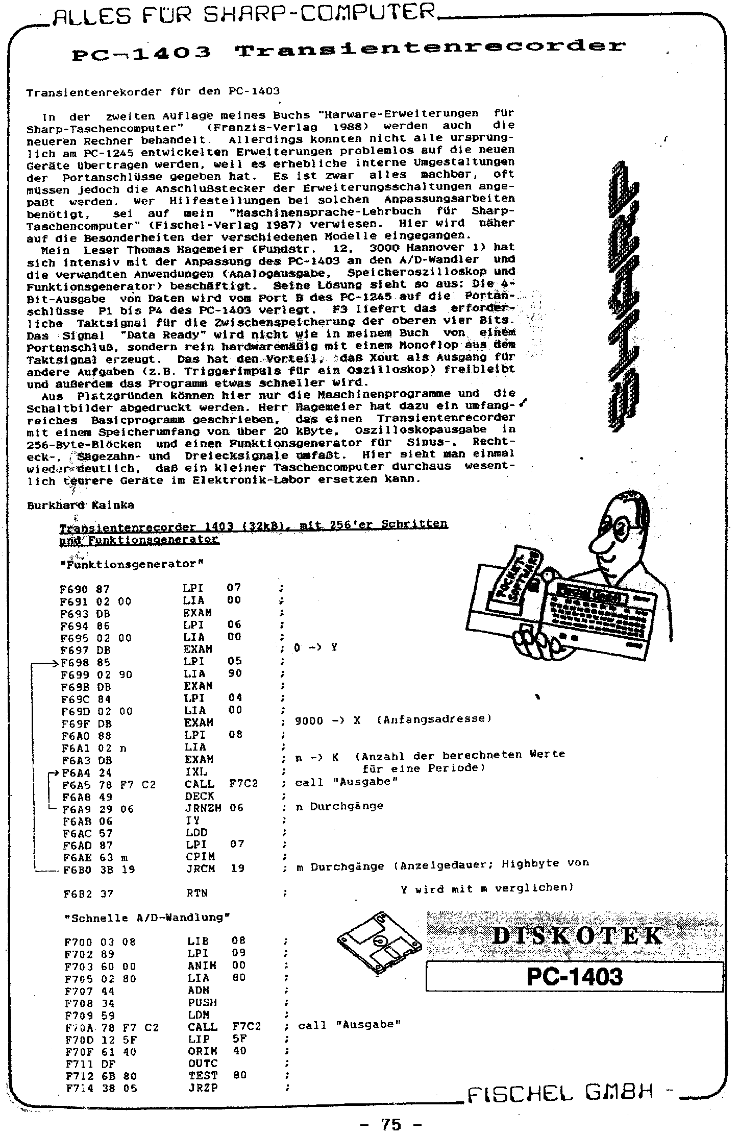 Sharp PC1403H A collection of programmable and nonprogrammable