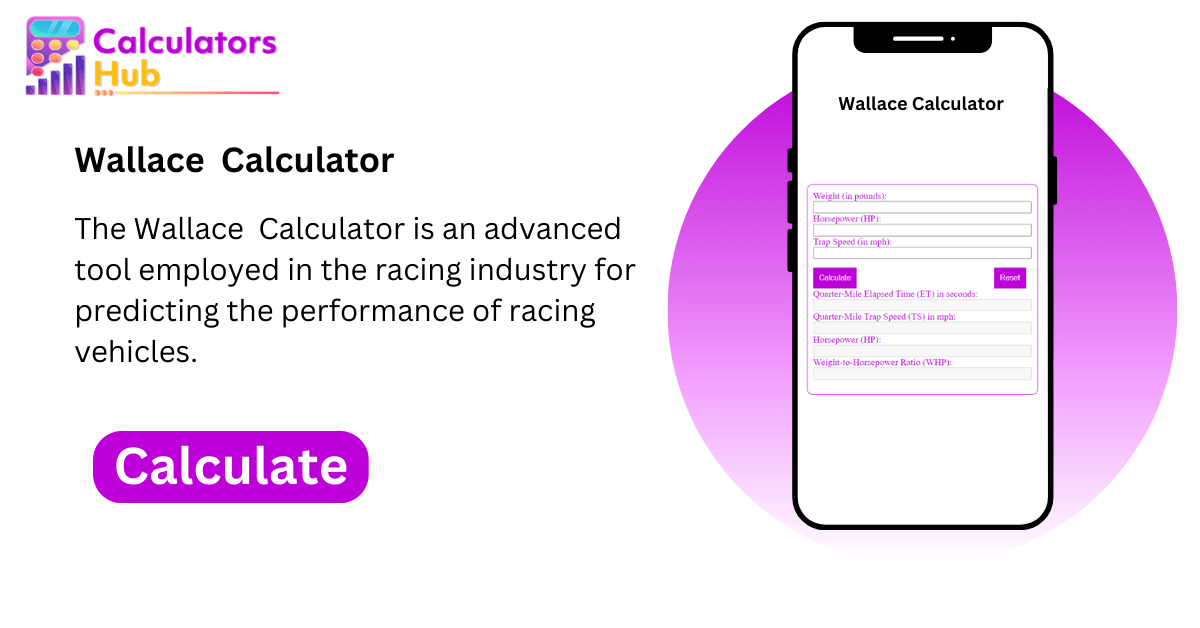 Wallace Racing Calculator Online