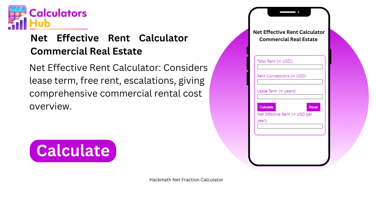 Net Effective Rent Calculator Commercial Real Estate Online