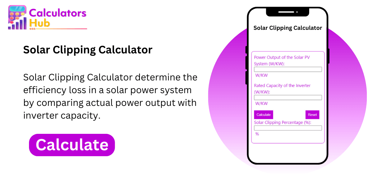 Solar Clipping Calculator Online
