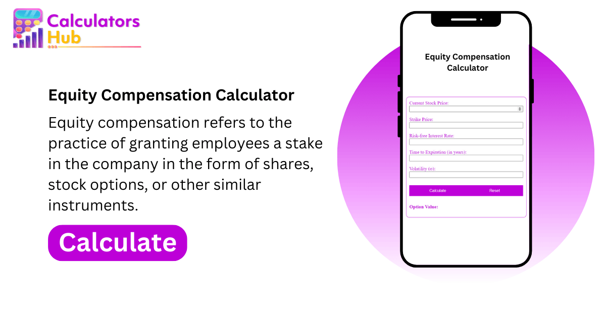 Equity Compensation Calculator Online