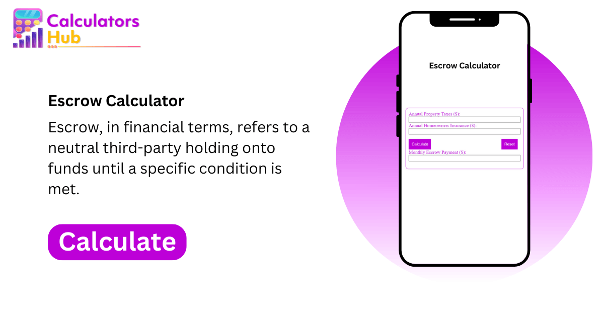 Escrow Calculator Online