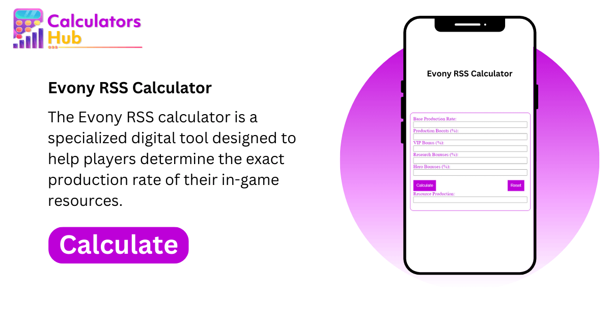 Evony RSS Calculator Online