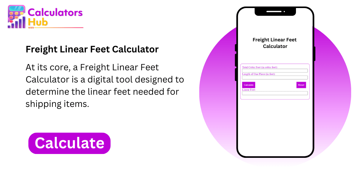 Freight Linear Feet Calculator Online
