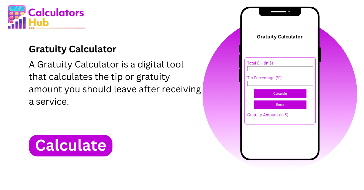 Gratuity Calculator Online