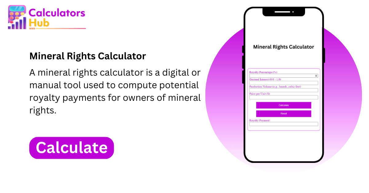 Mineral Rights Calculator Online