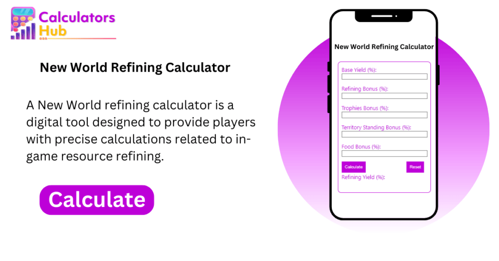 New World Refining Calculator Online