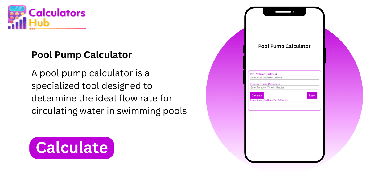 Pool Pump Calculator Online