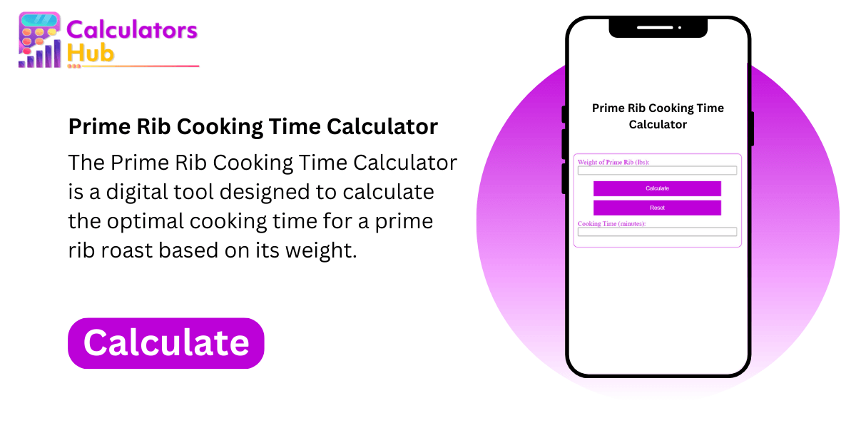 Prime Rib Cooking Time Calculator Online