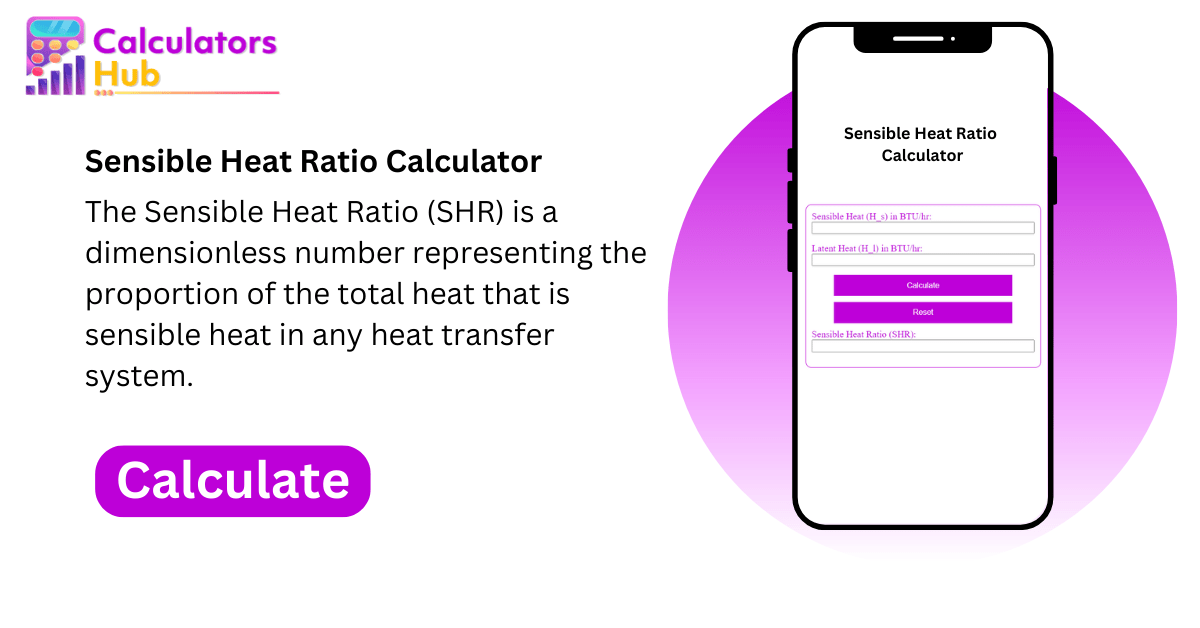 Sensible Heat Ratio Calculator Online