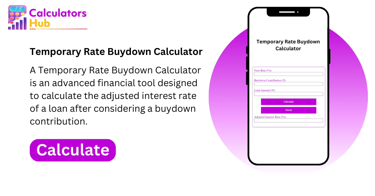 Temporary Rate Buydown Calculator Online