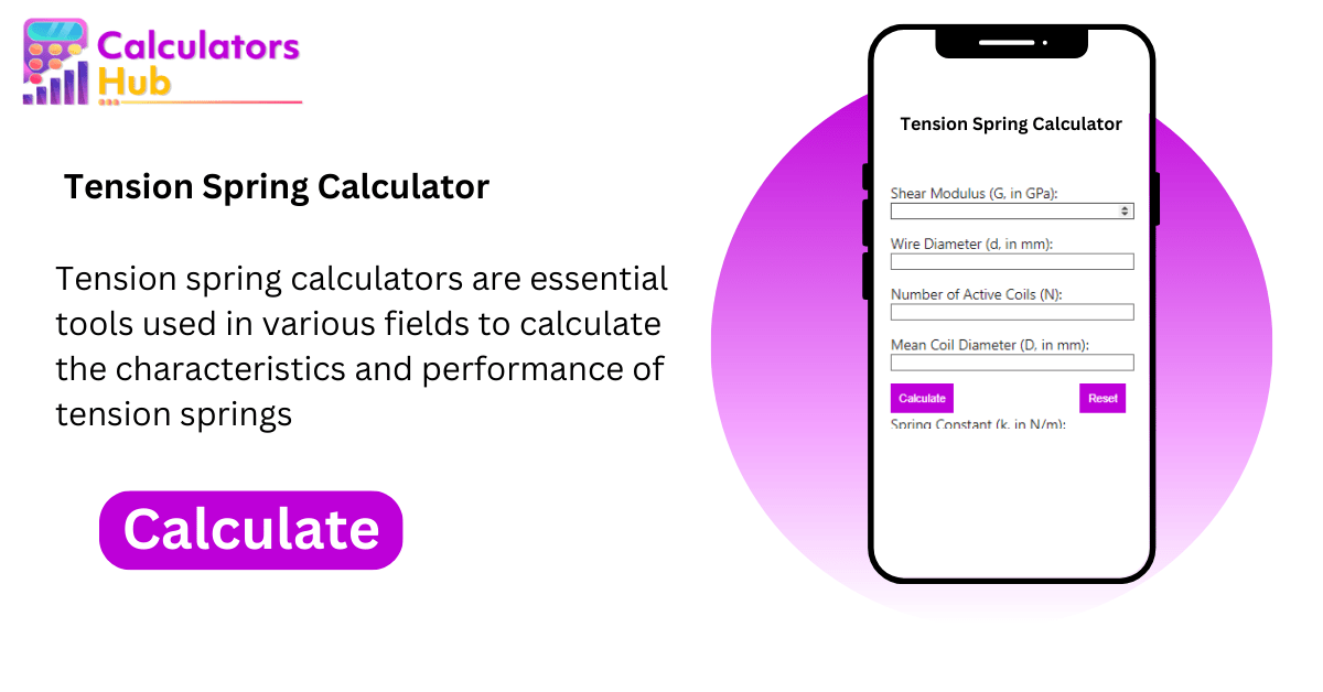 Tension Spring Calculator Online