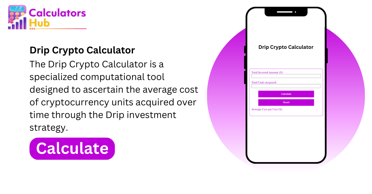 Drip Crypto Calculator Online