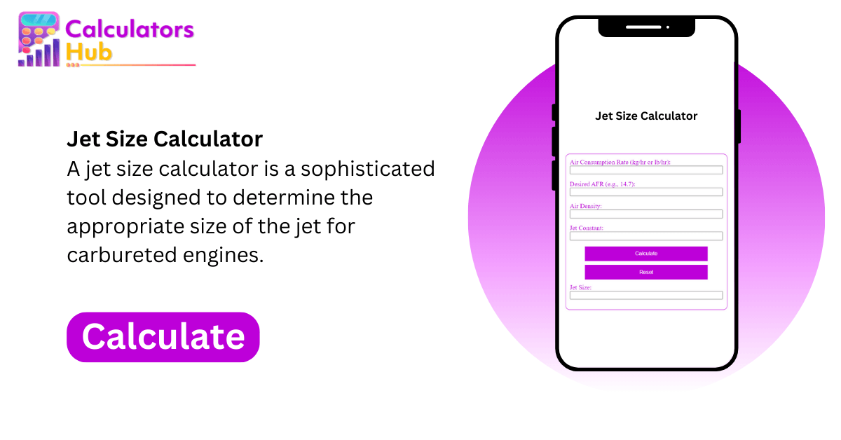 Jet Size Calculator Online