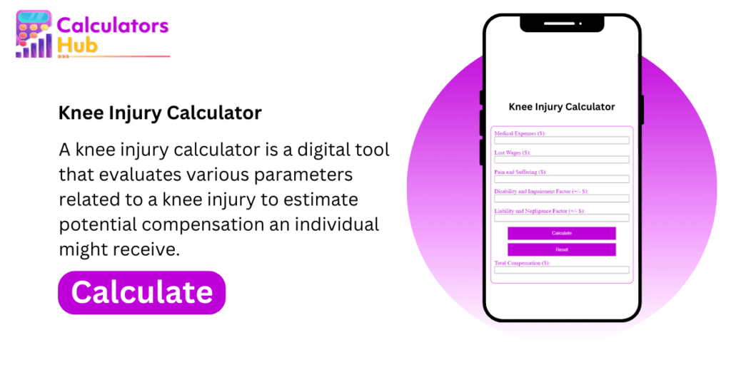 Knee Injury Calculator Online