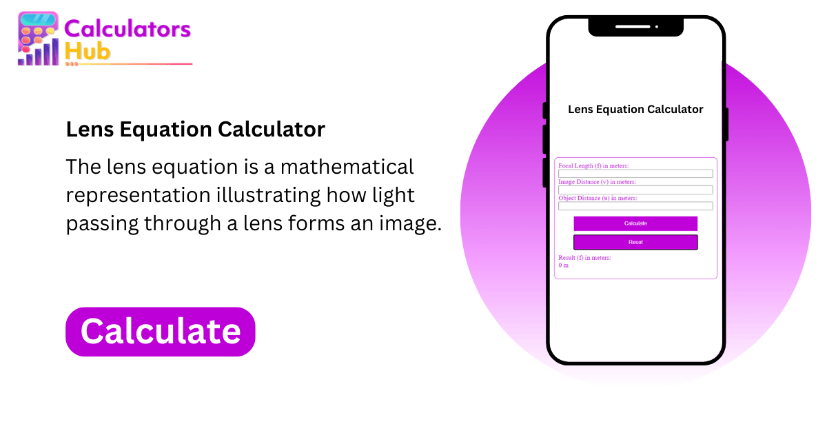 Lens Equation Calculator Online
