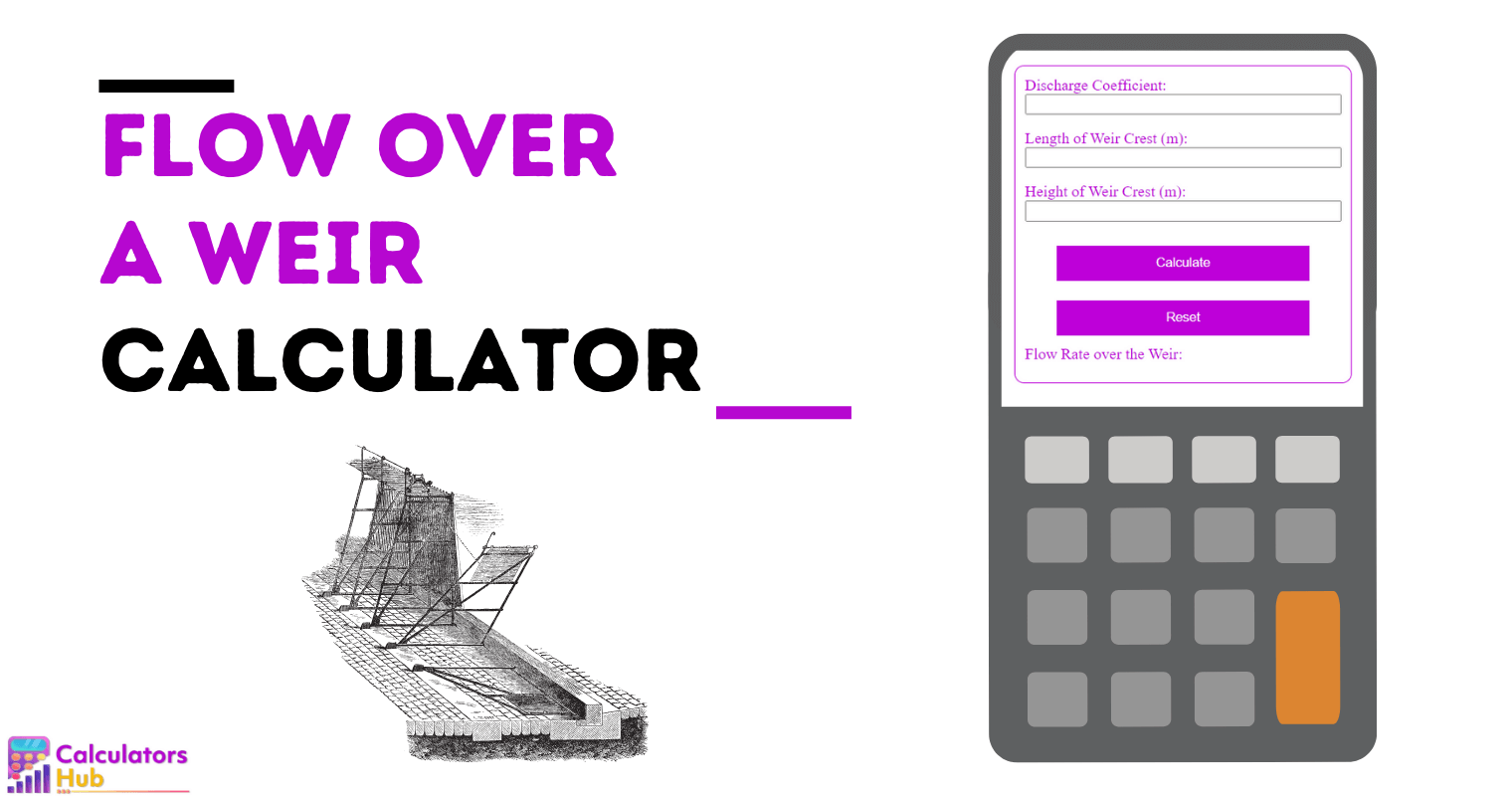 Flow Over a Weir Calculator Online