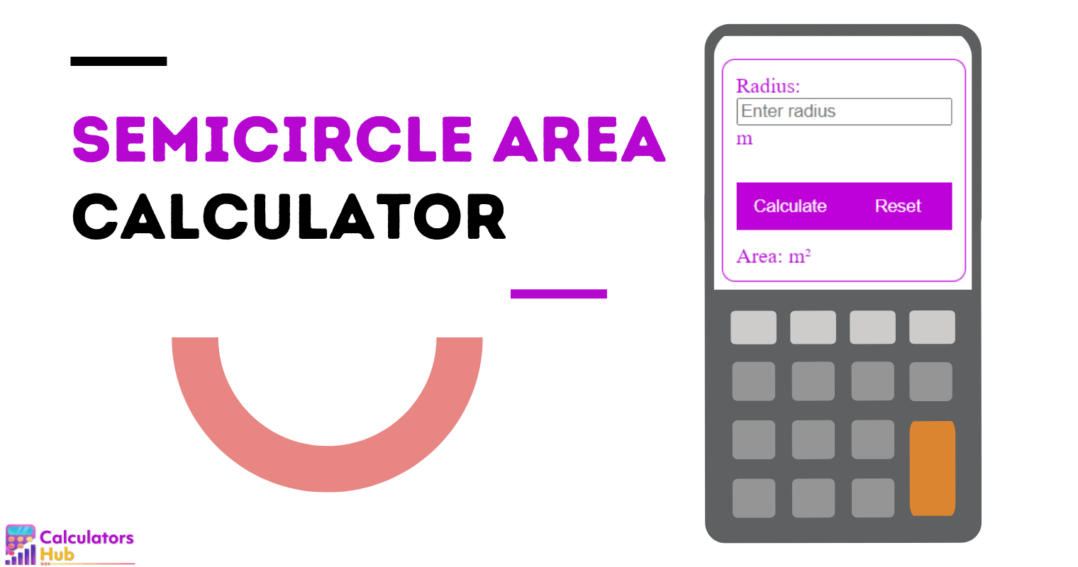 Semicircle Area Calculator Online