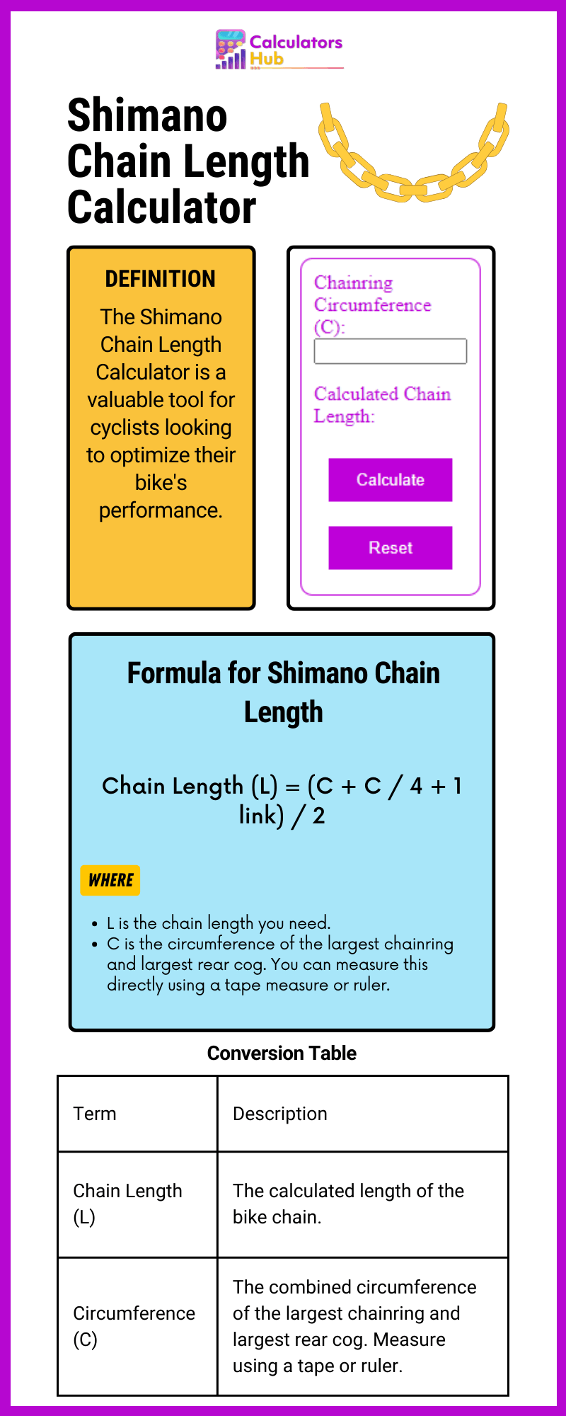 Shimano Chain Length Calculator Online