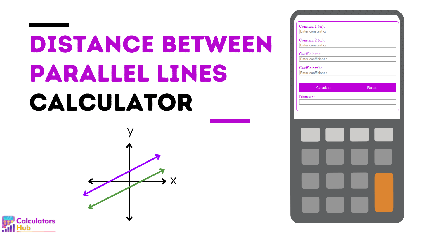 Distance Between Parallel Lines Calculator Online