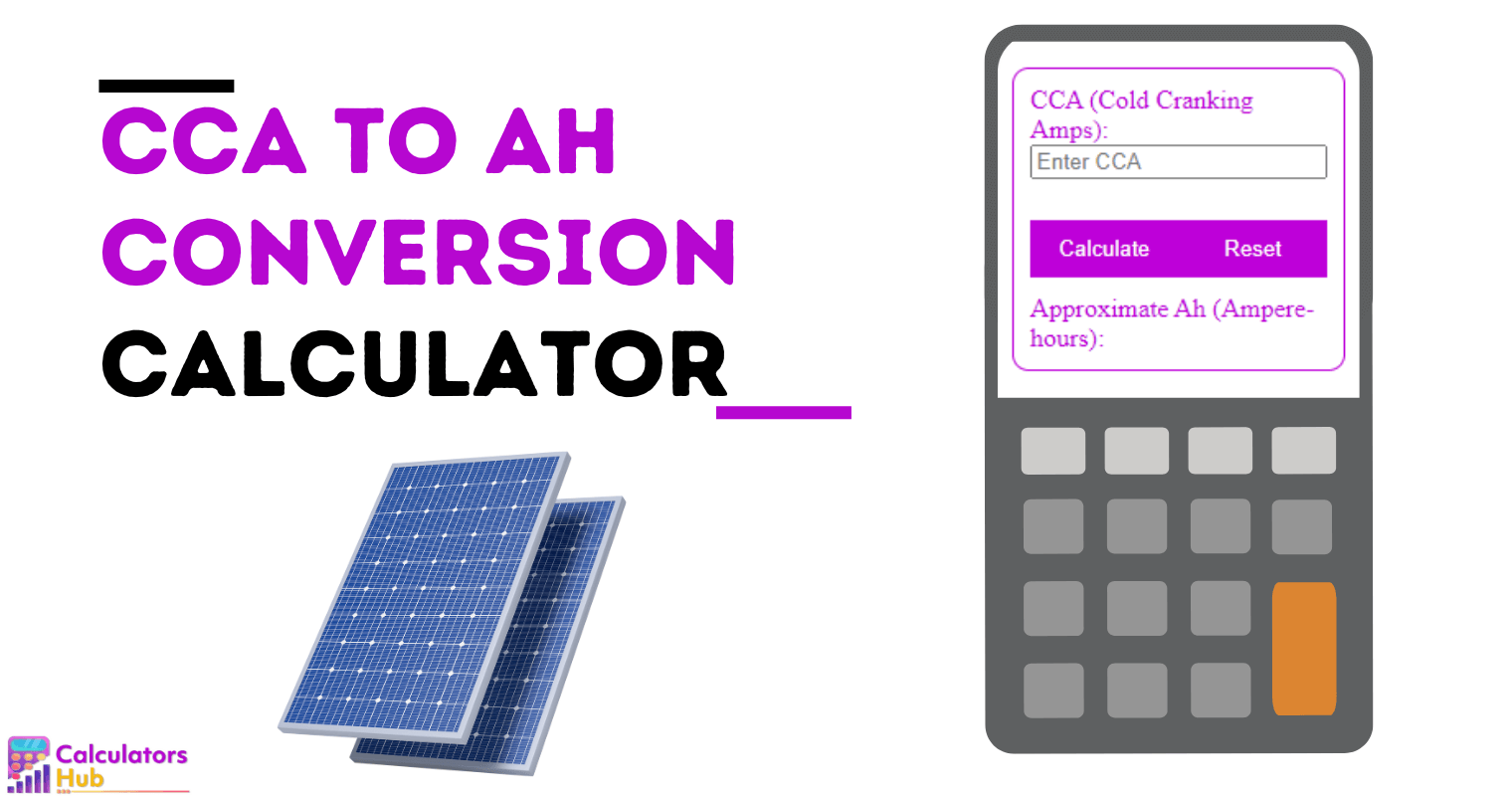 CCA to Ah Conversion Calculator Online